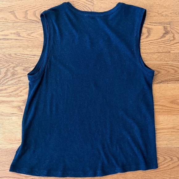 NWOT Athleta Getaway Linen Blend Muscle Tank in Eclipse (blue) (Size S) - Picture 8 of 8
